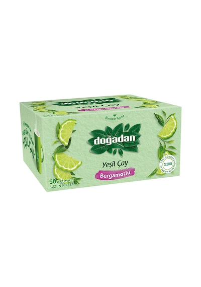 Doğadan Bergamotlu Yeşil Çay Süzen Poşet 50'li