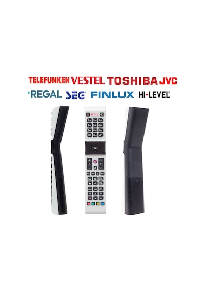 Vestel Uyumlu Finlux Hi Level Jvc Netflix Tuşlu Led Tv Kumanda Rca49130
