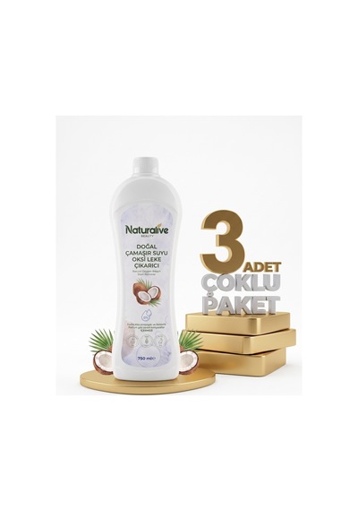 Naturalive Doğal Çamaşır Suyu Oksi Leke Çıkarıcı 3 x 750 ML