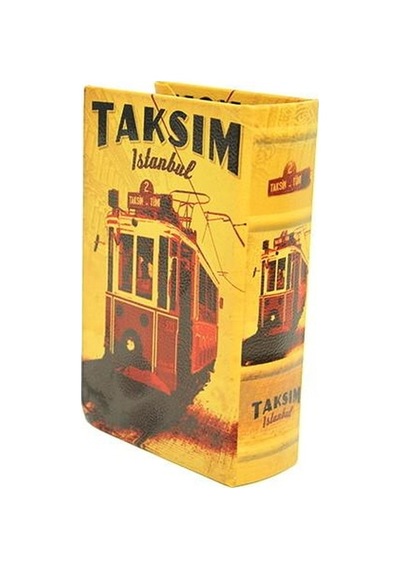 Kutu Kitap Taksim Ahşap Suni Deri Kaplı Dekoratif Hediyelik
