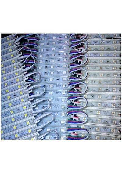 Yeşil Renk Takoz Power LED 12V 5050 SMD 3 Çip Epoxy Kaplı 10 ADET