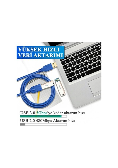 Molix MX-1702 USB 3.0 Uzatma Kablosu 1.5 Metre - 5Gbps High Speed Dişi/Erkek Port Uzatıcı