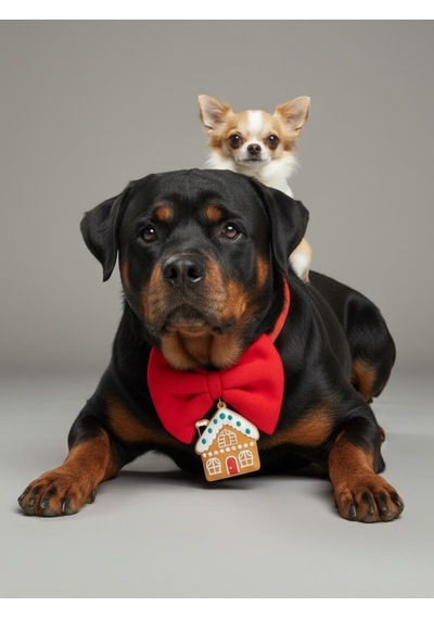 Ginger Home Köpek Papyon Tasması Kırmızı Fiyonk Boyun Aksesuarı Noel Temalı Köpek Süsü Orta Ve Büyük Irklar İçin