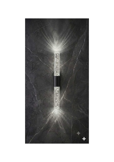 Bubblelight Small 31 Cm Modern Tasarım Led Aplik - Duvar Lambası - Siyah - Pilli - Beyaz Led Siyah Pilli