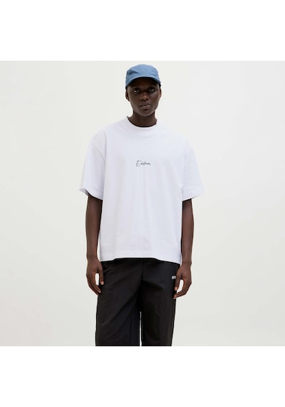 Jack & Jones Dynamic Script Erkek Beyaz Tişört 12273310-bw Beyaz