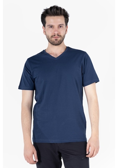 V Yaka T-shirt İndigo
