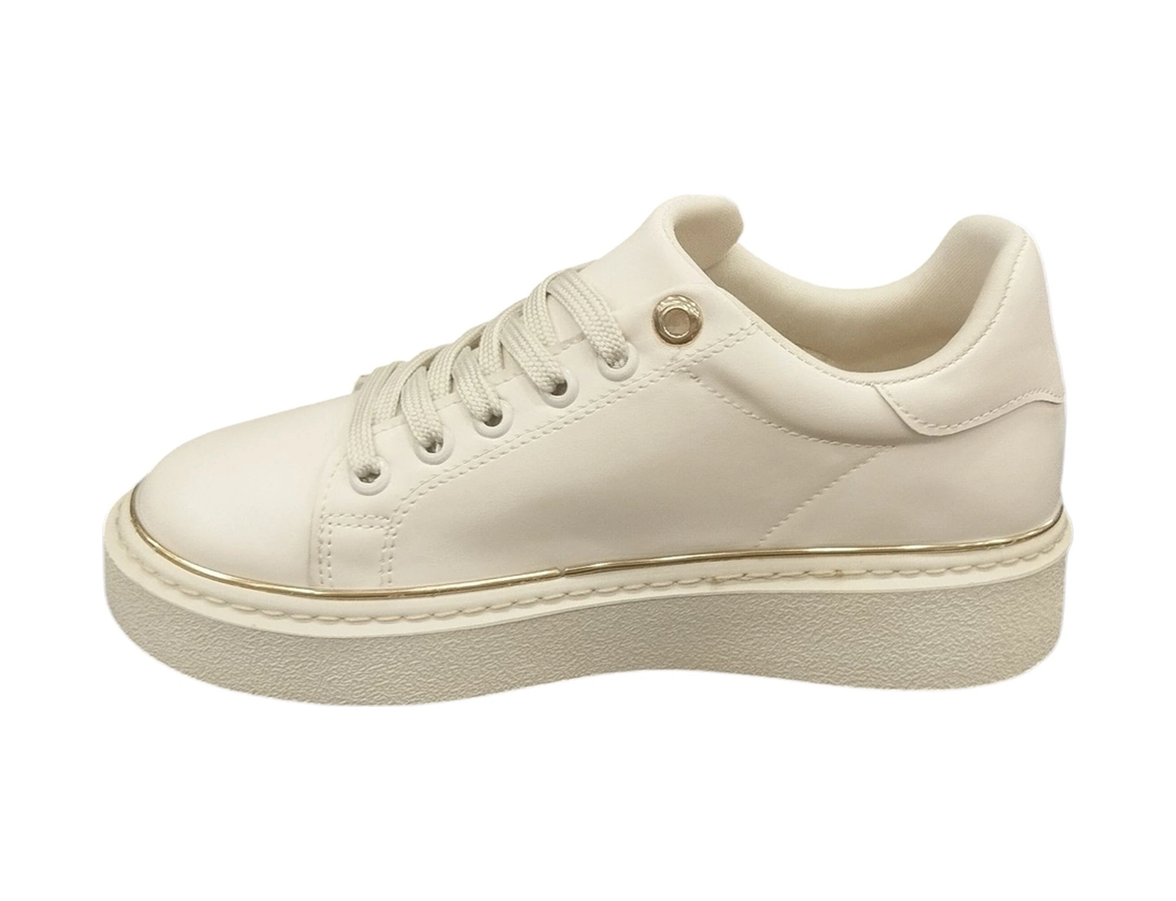 Ventes 9891614z Kadın Kalın Tabanlı Altın Detaylı Günlük Sneaker Ayakkabı Ten