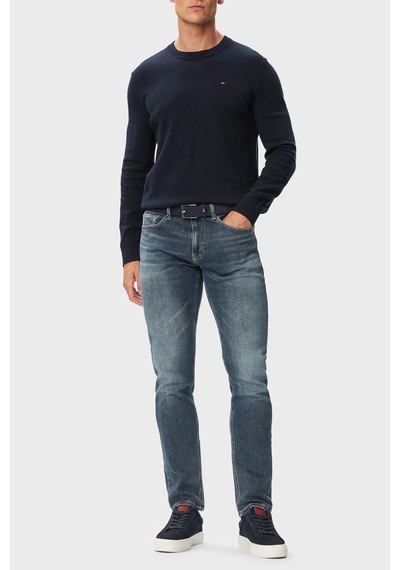 Tommy Jeans Pamuk Slim Fit Normal Bel Dar Paça Jean Erkek Kot Pantolon Dm0dm23346 1da Gri