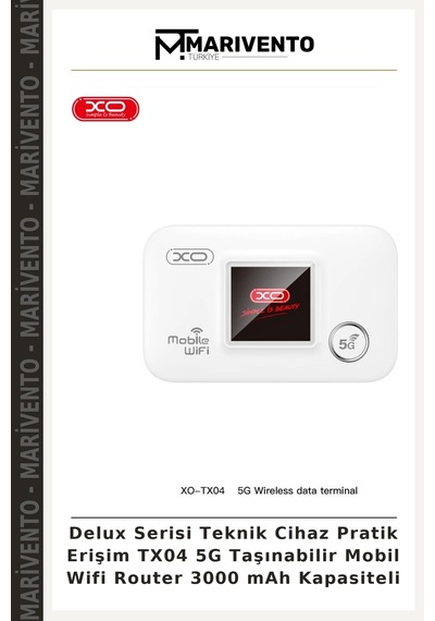 Delux Serisi Teknik Cihaz Pratik Erişim Tx04 5g Taşınabilir Mobil Wifi Router 3000 Mah Kapasiteli