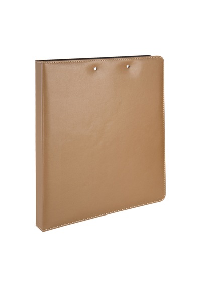 Evrak Sunum Tanıtım Firma Klasörü Sekreterlik A4 150 Yaprak Kapasiteli Ring Binder File Vegan 26,5x32 Cm. Vizon