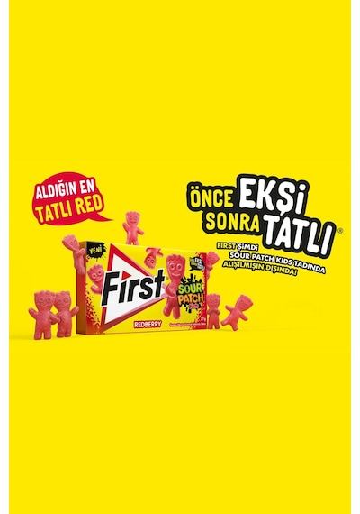 First Spk Kırmızı Meyve Aromalı Sakız 27 Gr - 12 Adet