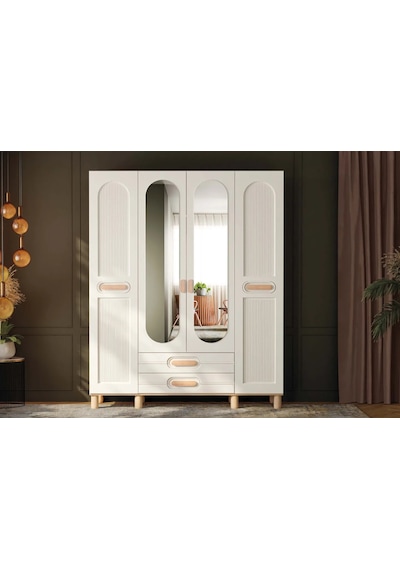 Orchide 4 Kapılı Mdf Gardırop Çok Renkli Orchide 4 Kapılı Mdf Gardırop Çok Renkli