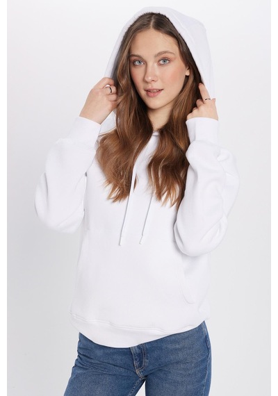 Tudors Unisex Oversize Geniş Kesim Pamuklu Yumuşak Dokulu İçi Polarlı Basic Beyaz Kapüşonlu Sweatshirt-29401 Beyaz Tudors Unisex Oversize Geniş Kesim Pamuklu Yumuşak Dokulu İçi Polarlı Basic Beyaz Kapüşonlu Sweatshirt-29401 Beyaz