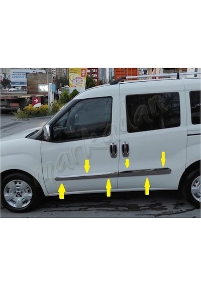 Db Chrome Fiat Doblo Krom Yan Kapı Çıtası 2010 Sonrası 4 Parça P.