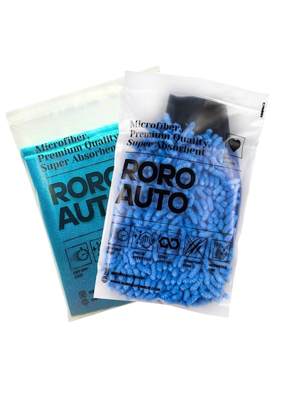 Roro Auto Pasifik Mikrofiber Araç Yıkama Bezi & Kurulama Havlusu ( 50 x 70 ) & Yıkama Eldiveni Oto Temizlik Seti