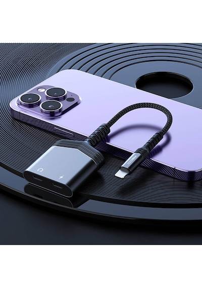 Recci Rds-a18 Lightning 2in1 Şarj Ve Audio Ses Adaptörü