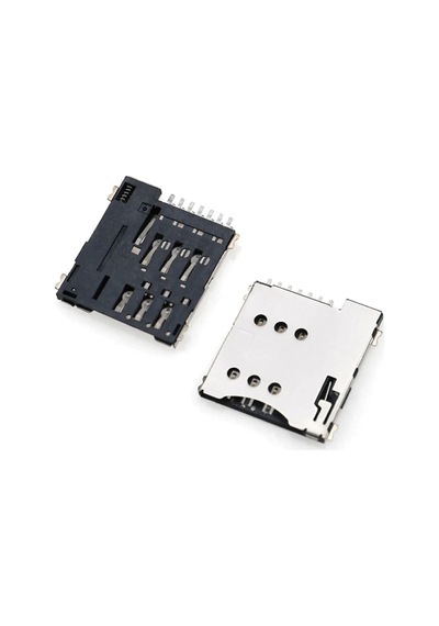 Micro Sim Kart Soket 6 Pin Self Push Holder Gsm Apple Iphone 4 Uyumlu