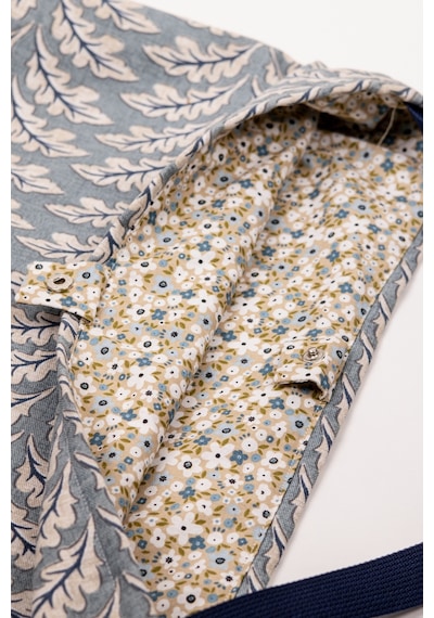 Fabric Craft Bag Omuz Çantası Desenli Pamuklu Gri Gri