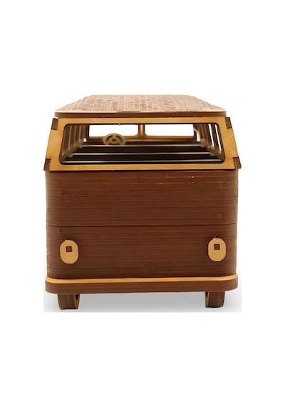 Volkswagen T1 Ahşap Model Araba - Retro Vw Minibüs Maketi - 91 Parça Ahşap 3d Kit
