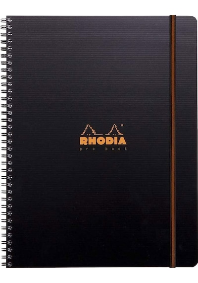Rhodia Active Spiralli Defter A4+ Çizgili Siyah Kapak Rc119931