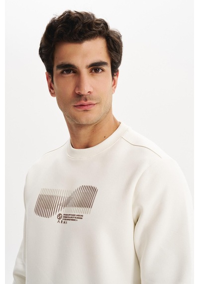 AR-MA Arma Erkek Regular Fit 3 İplik Kalın Kumaş Baskılı Bisiklet Yaka Sweatshirt K30124603002 Ekru AR-MA Arma Erkek Regular Fit 3 İplik Kalın Kumaş Baskılı Bisiklet Yaka Sweatshirt K30124603002 Ekru