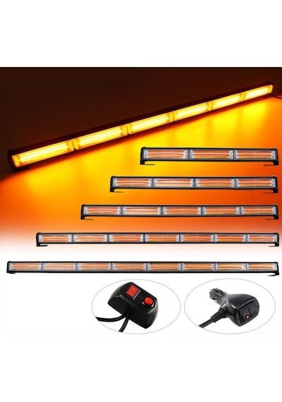 Off Road Led Bar 120cm Sarı Sarı Cob Led Çakarlı Led Bar 8 Ledli