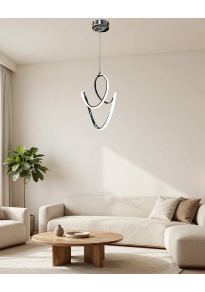 Badem Büyük Modern Ledli Avize 3 Renk Power Ledli Krom Kaplama Çoçuk Odası Yatak Odası Mutfak