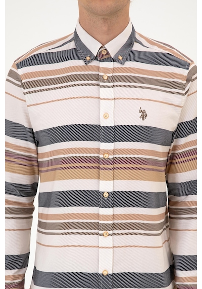 U.s. Polo Assn. Erkek Gömlek Desenli 50316666-vr233 Bisküvi
