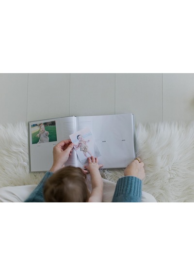 Bebek Fotoğraf Albümü, Yeni Ve Bekleyen Ebeveynler İçin Hatıra Kitabı, Cinsiyetsiz Bebek Aksesuarı, Baby Shower İçin İdeal Hediye, 200 Resim Tutar, Gri Ve Beyaz Puantiyeli