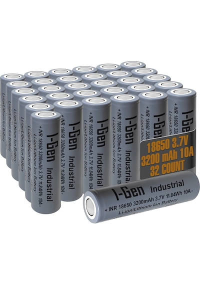 I-gen Industrial E004 Inr 18650 3.7v 3200 Mah 10a 11.84wh Li-ıon Şarjlı Pil Düz Başlı Lityum Pil 32'li Paket I-gen137