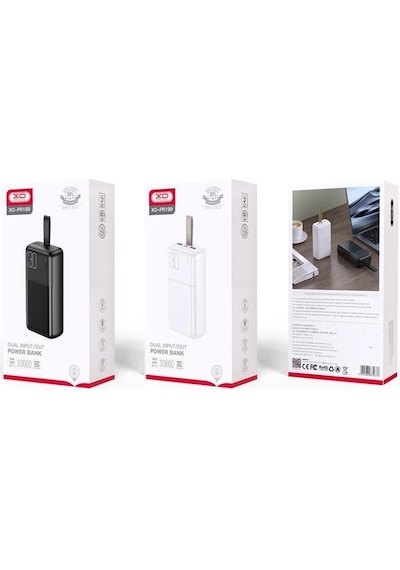 30000mah Yüksek Kapasiteli 4 Çıkışlı Taşınabilir Powerbank Şarj Aleti Beyaz