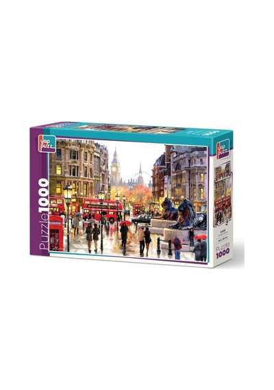 Londra Aslanı Ve Hayvanlar Alemi İkili Set - 1000 + 500 Parça İkili Puzzle Seti