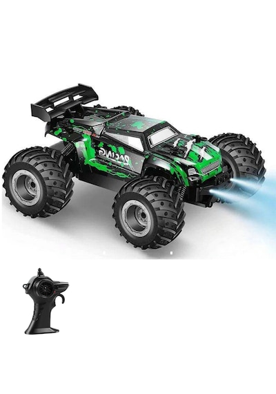 Oyuncak 2.4 Ghz Uzaktan Kumandalı Şarjlı Led Işıklı Drift Atan 15 Km Hız Off Road 45 Dk Batarya Yeşil