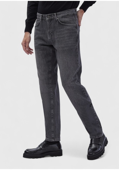 Ramsey Koyu Gri Düz Regular Fit Denim %100 Pamuk Pantolon