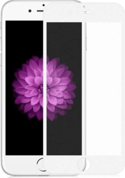 Apple Uyumlu   iPhone 7 Plus Mat Seramik Nano Tam Kaplayan Full Ekran Koruyucu Beyaz