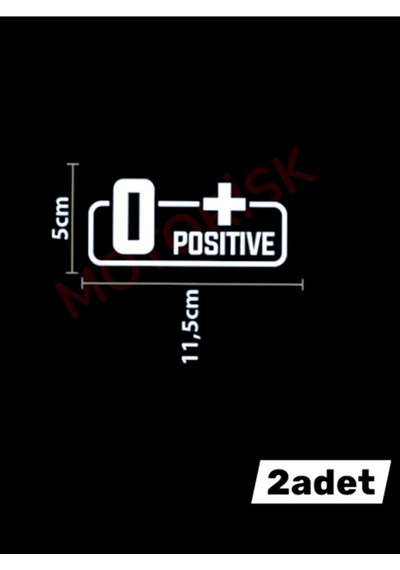 0 + Pozitif Kan Grubu Araba-motosiklet Cam Etiket Sticker 11,5x5