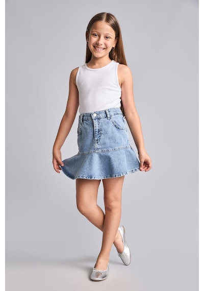 Defacto Mavi Mini Jean Etek Kız Çocuk H8885a826aunm28 Mavi-nm28