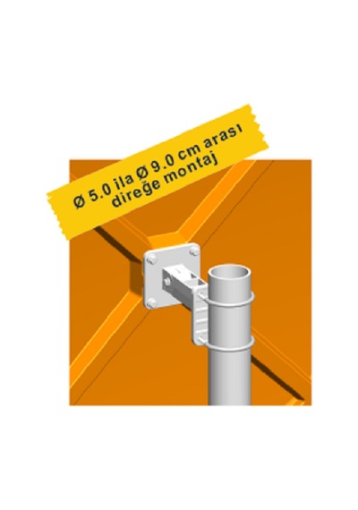 Trafik Güvenlik Aynası 80 Cm Flanşlı Direk Set 12227tga Ürün Ko