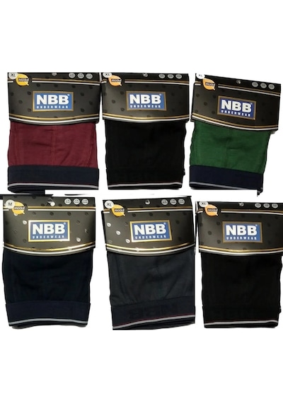 Nbb 735 Modal Erkek Boxer Çok Renkli Abani Classic 6'Lı Paket Çok Renkli