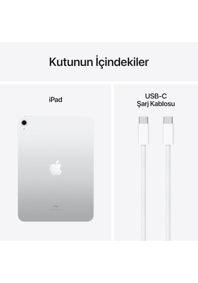 Apple Uyumlu iPad 10. Nesil Wi-fi 64 GB 10.9" MPQ03TU/A Gümüş Tablet (Outlet)