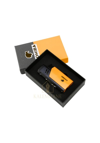 Yüksek Kalite Cohiba İsme Özel Gazlı Çakmak Khnç7204 Siyah