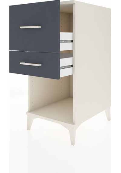 Kronos Komodin 2 Çekmeceli 44x59x96 Aytaşı-antrasit Aytaşı