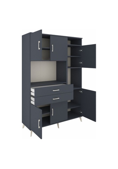Hyperion Dolap 9 Raflı 2 Çekmeceli 6 Kapaklı 132x44x195 Antrasit-antrasit/antrasit Antrasıt/antrasıt Hyperion Dolap 9 Raflı 2 Çekmeceli 6 Kapaklı 132x44x195 Antrasit-antrasit/antrasit Antrasıt/antrasıt