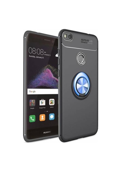 Huawei P9 Lite 2017 Kilif Yüzüklü Tam Korumali Silikon Kapak 418748050