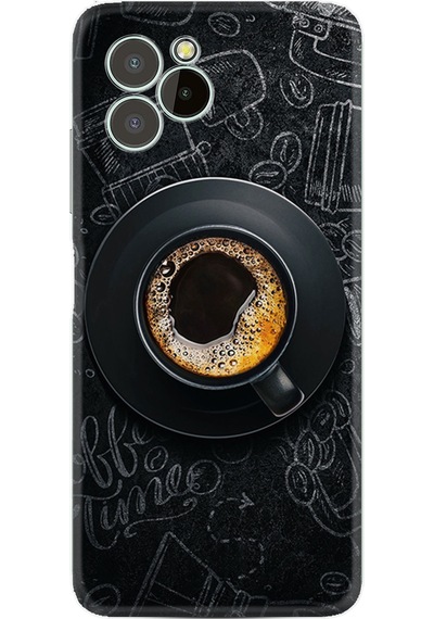 Oukitel C21 Pro Kılıf Resimli Desenli Silikon Platinium Series Bi Kahve 1904