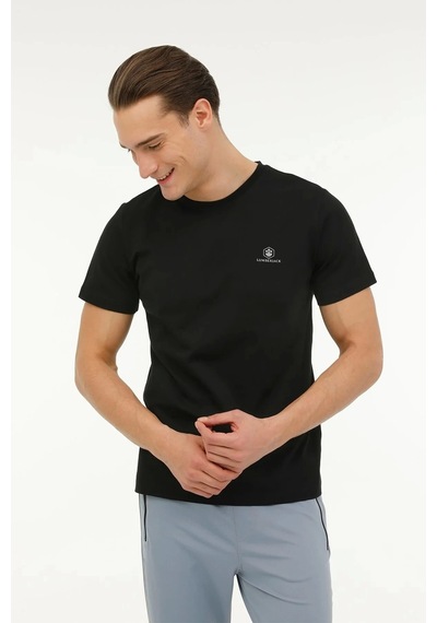 Lumberjack Ct102 0 Yaka Erkek Tshirt Siyah