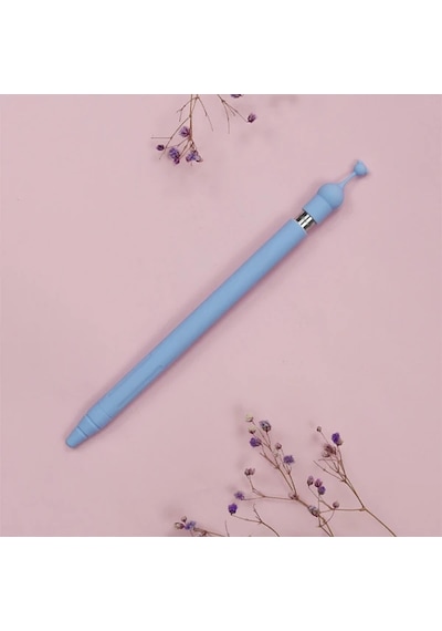 Ally Apple Uyumlu Pencil 1 İçin Silikon Kılıf Koruyucu- 5775 Sarı