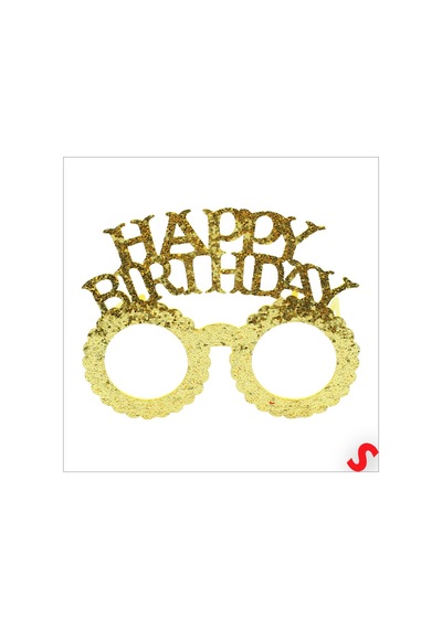 Happy Birthday Taç Ve Gözlük Seti - Altın 0 - 99