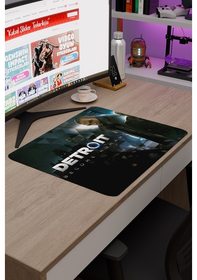 Detroit Become Human Dikişli Kauçuk Oyuncu Mousepad V1 - 48x40 Xl Gaming Mouse Pad