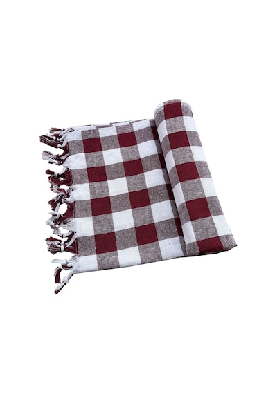 Kareli Yer Sofra Bezi Piknik Masa Örtüsü Saçaklı 150X150 CM (547799353)
